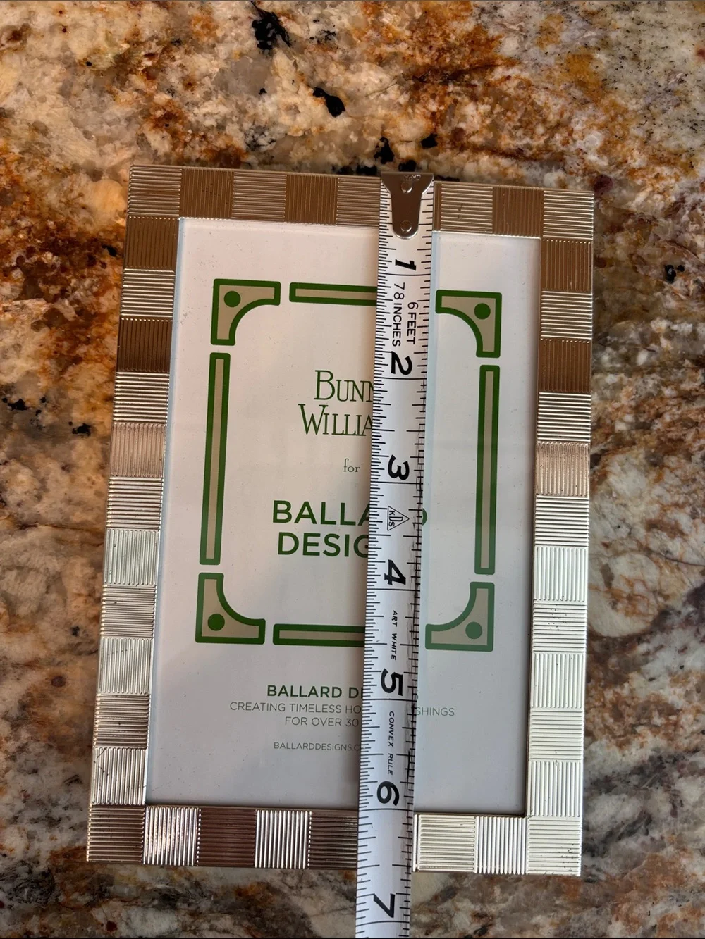 Bunny Williams for Ballard Designs Silver Ribbed Picture Frame